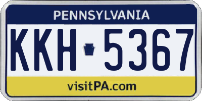 PA license plate KKH5367