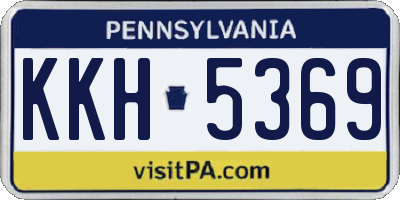 PA license plate KKH5369