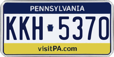 PA license plate KKH5370