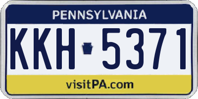 PA license plate KKH5371