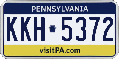 PA license plate KKH5372