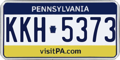PA license plate KKH5373