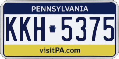 PA license plate KKH5375