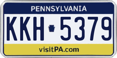 PA license plate KKH5379
