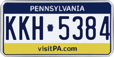 PA license plate KKH5384