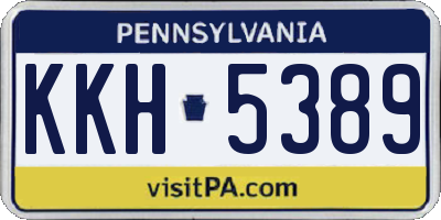 PA license plate KKH5389
