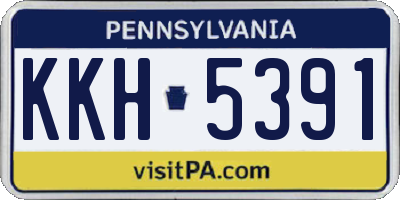 PA license plate KKH5391
