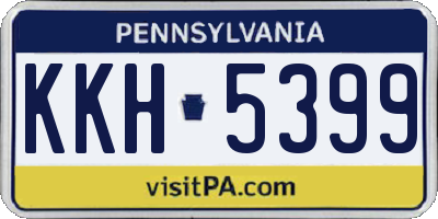 PA license plate KKH5399