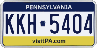 PA license plate KKH5404