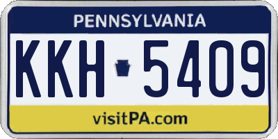 PA license plate KKH5409