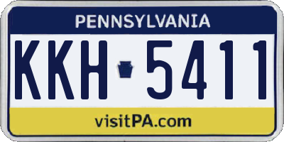 PA license plate KKH5411