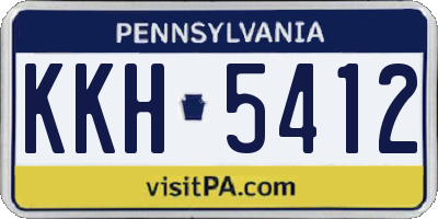 PA license plate KKH5412