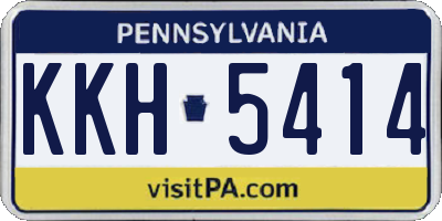 PA license plate KKH5414