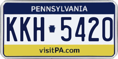 PA license plate KKH5420