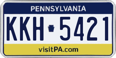 PA license plate KKH5421