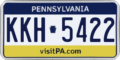 PA license plate KKH5422