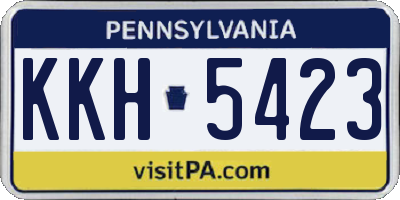 PA license plate KKH5423