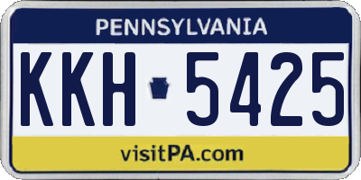 PA license plate KKH5425