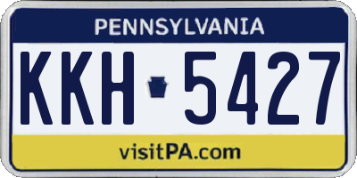 PA license plate KKH5427