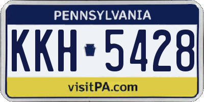 PA license plate KKH5428