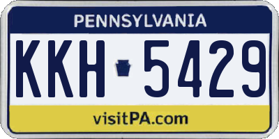 PA license plate KKH5429