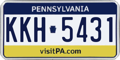 PA license plate KKH5431
