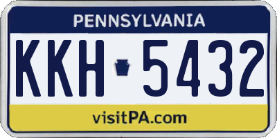 PA license plate KKH5432