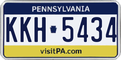 PA license plate KKH5434