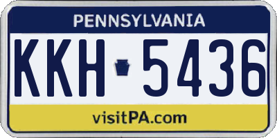PA license plate KKH5436