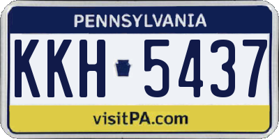 PA license plate KKH5437