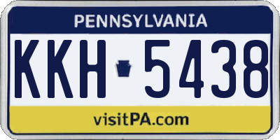 PA license plate KKH5438