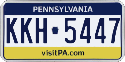 PA license plate KKH5447