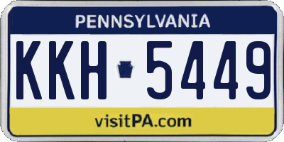 PA license plate KKH5449