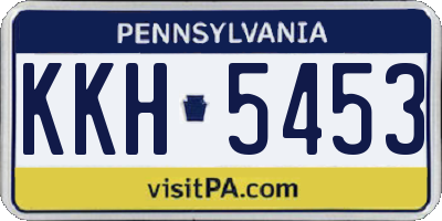 PA license plate KKH5453