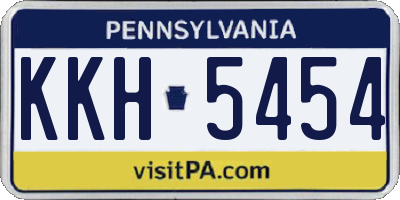 PA license plate KKH5454