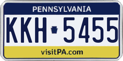 PA license plate KKH5455