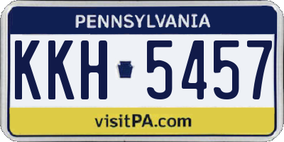 PA license plate KKH5457