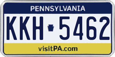 PA license plate KKH5462