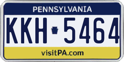 PA license plate KKH5464