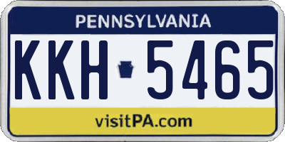 PA license plate KKH5465