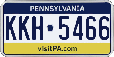 PA license plate KKH5466