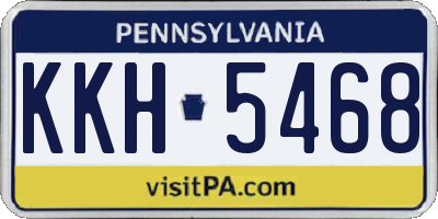 PA license plate KKH5468