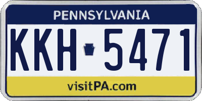PA license plate KKH5471