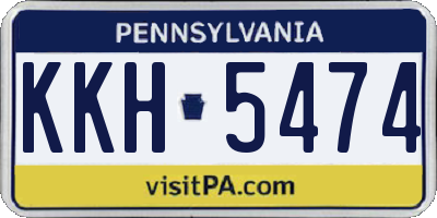 PA license plate KKH5474