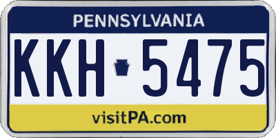 PA license plate KKH5475