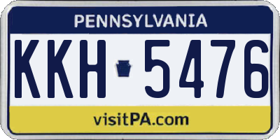 PA license plate KKH5476