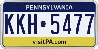 PA license plate KKH5477