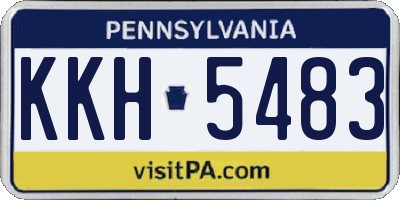 PA license plate KKH5483
