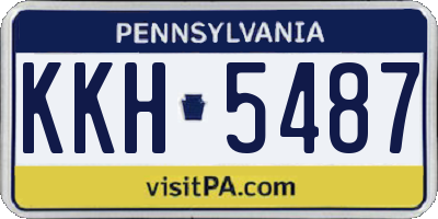 PA license plate KKH5487