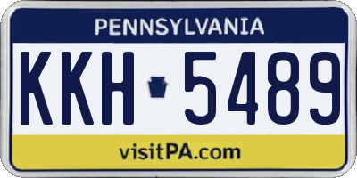PA license plate KKH5489